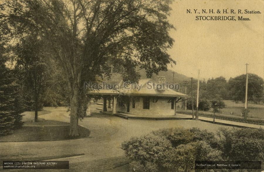 Postcard: New York, New Haven & Hartford Railroad Station, Stockbridge, Massachusetts